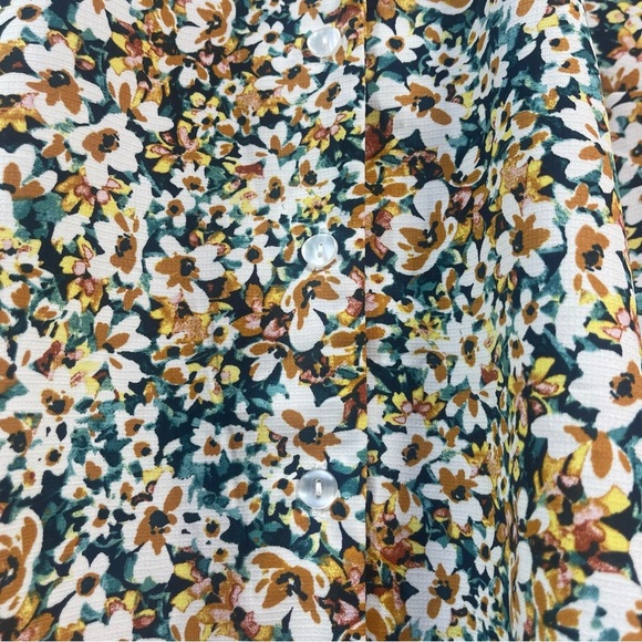 I.N. Studio Floral Button Up Cinch & Tie Sleeves 2X - Picture 3 of 7